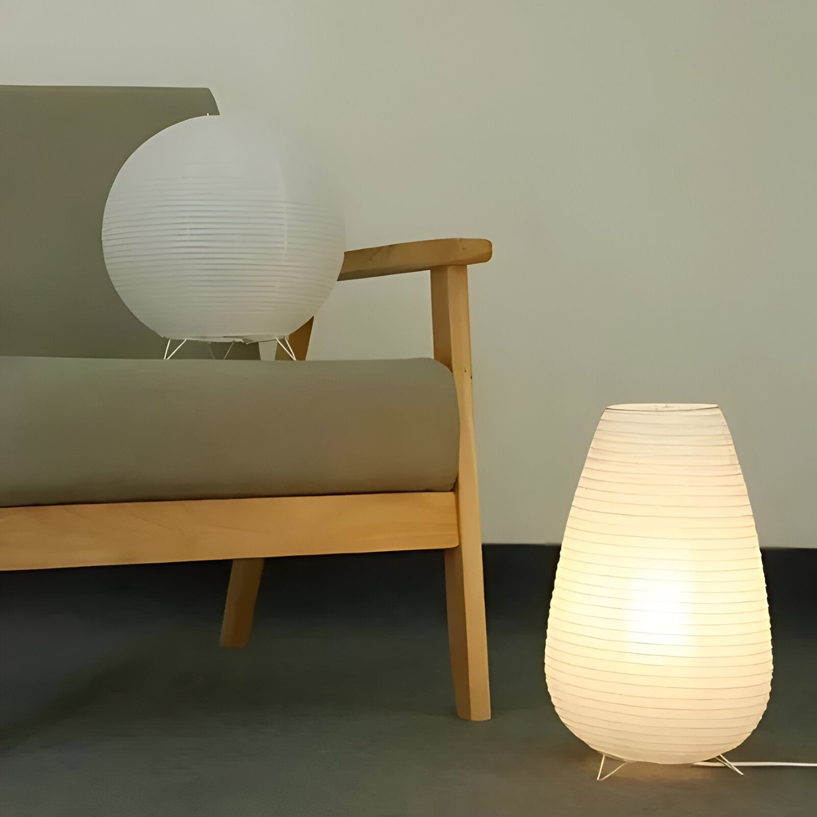 Japonská lampa Miyori s rýžovým papírem pro domácí dekoraci