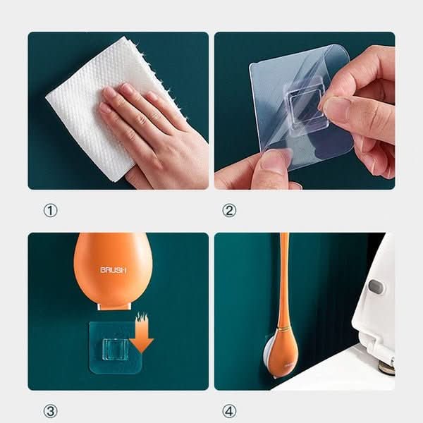 PureSense Hygienický silikonový WC kartáč s držákem