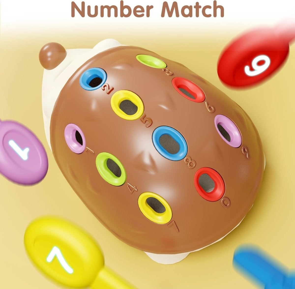 Montessori Hedgehog Color and Number Toy for Toddlers