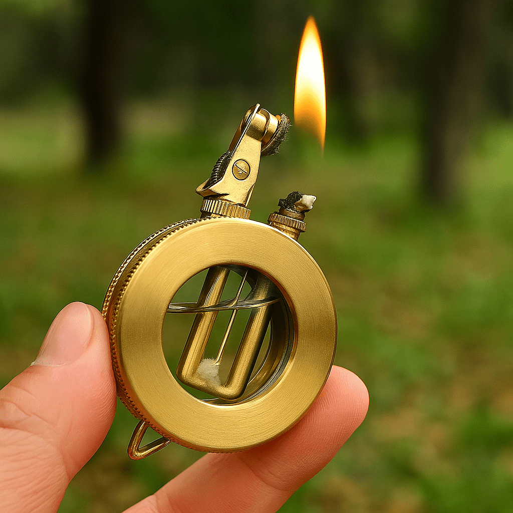 NovaForge Retro Storm Lighter With Sturdy Metal Housing