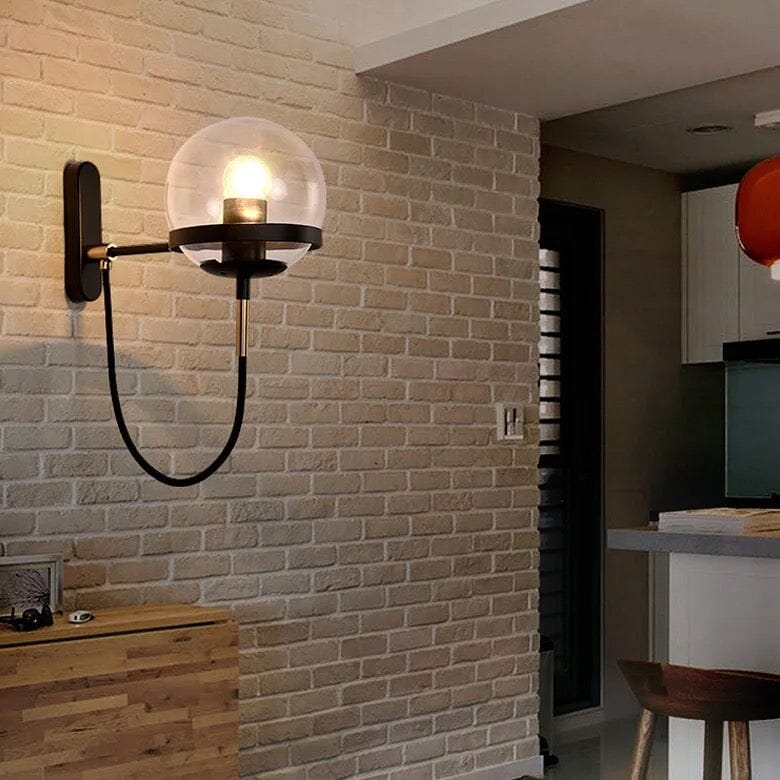 LumiSphere Modern Wall Lamp - Iron Sphere Light Fixture