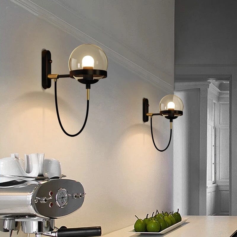 LumiSphere Modern Wall Lamp - Iron Sphere Light Fixture