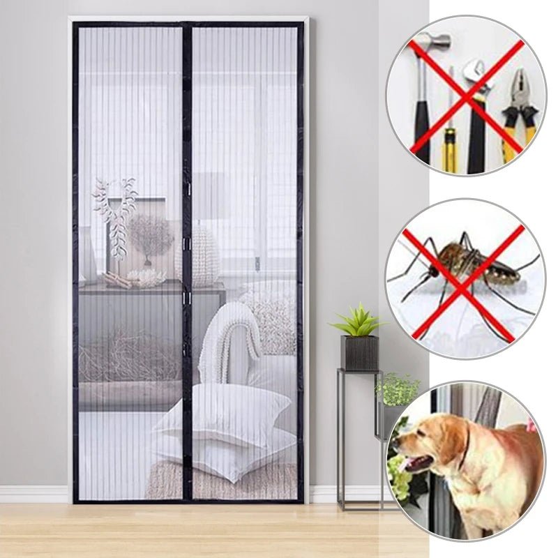 AeroMesh Magnetic Fly Screen Door Curtain With Automatic Closing