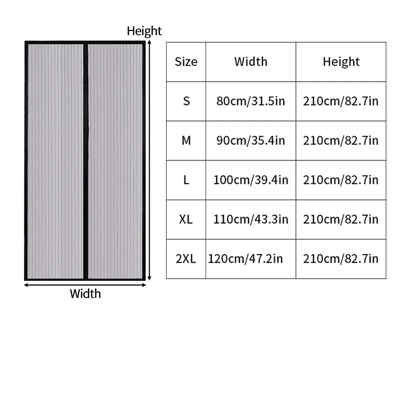 AeroMesh Magnetic Fly Screen Door Curtain With Automatic Closing