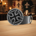 AetherForge Medieval Templar Leather Belt For Authentic Knight Costumes