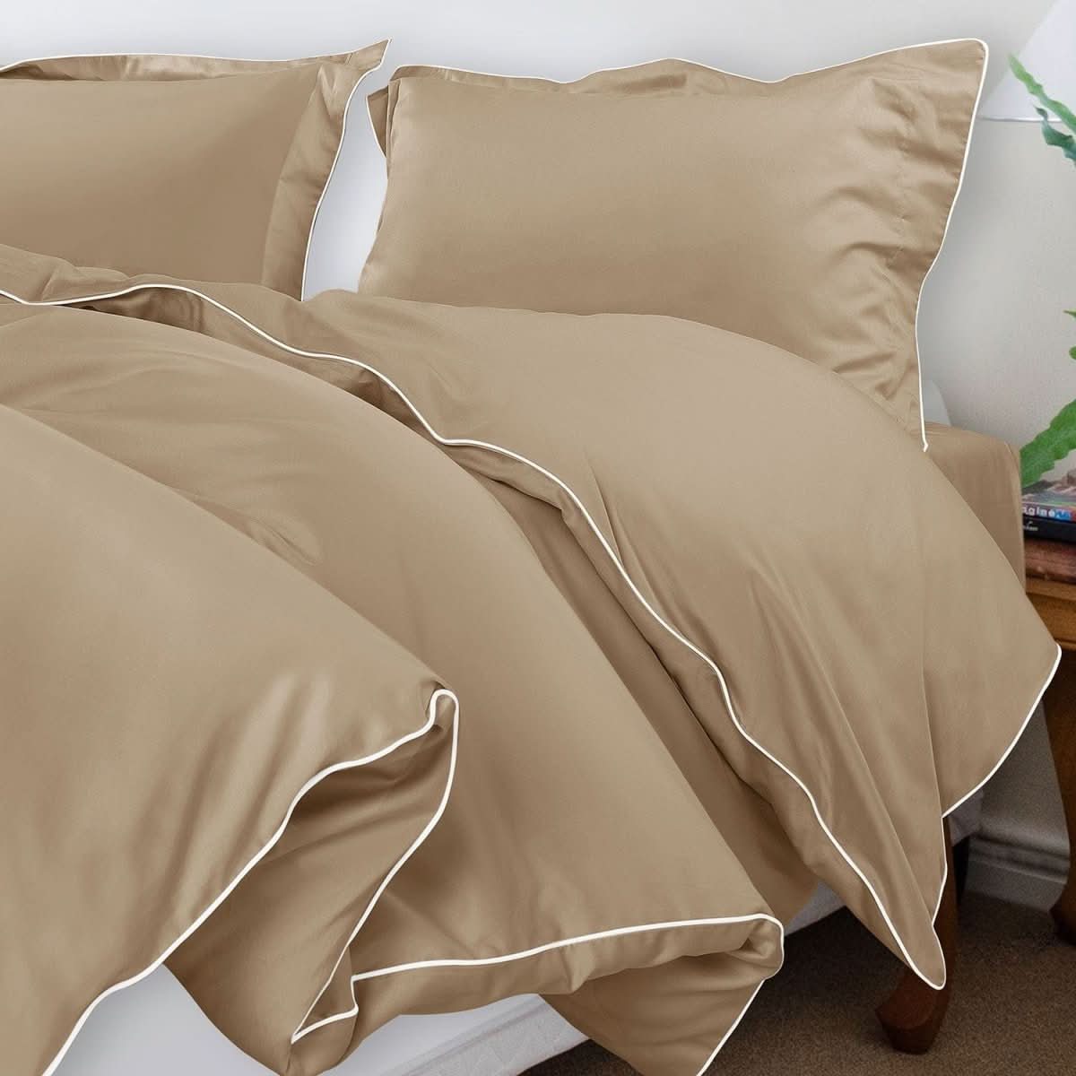 Aurora Cotton Bedding Set 500TC Duvet Cover With Pillowcases For Restful Sleep