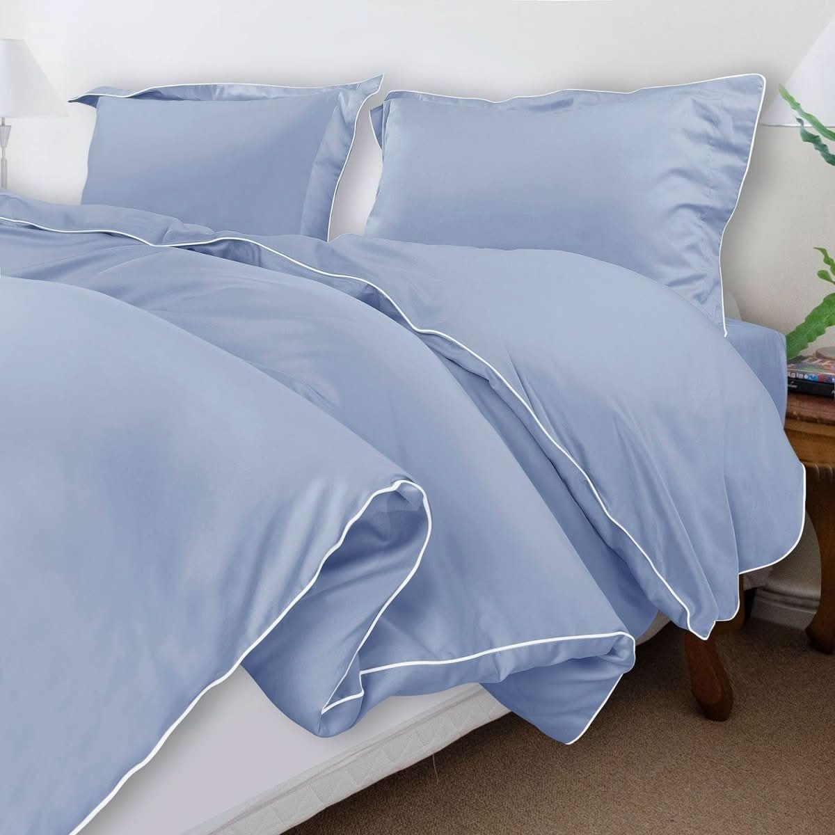 Aurora Cotton Bedding Set 500TC Duvet Cover With Pillowcases For Restful Sleep