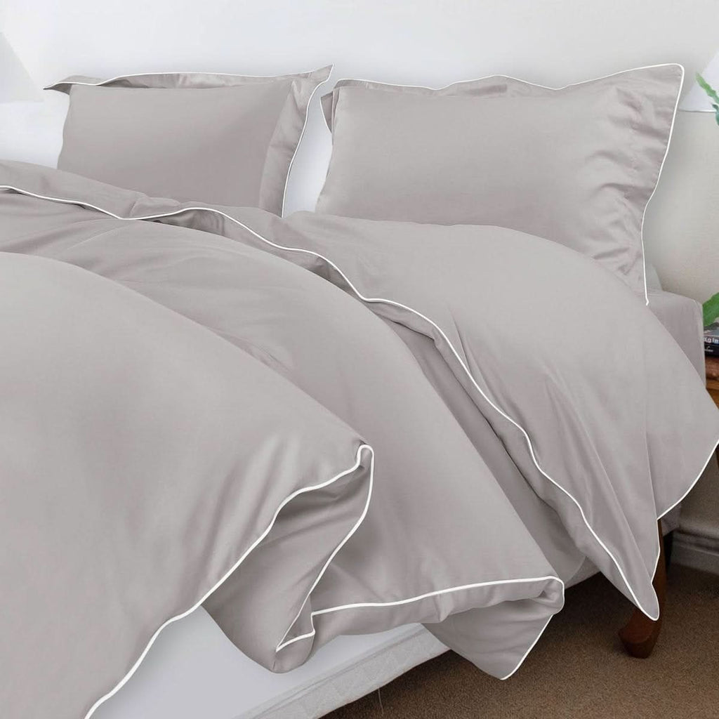 Aurora Cotton Bedding Set 500TC Duvet Cover With Pillowcases For Restful Sleep