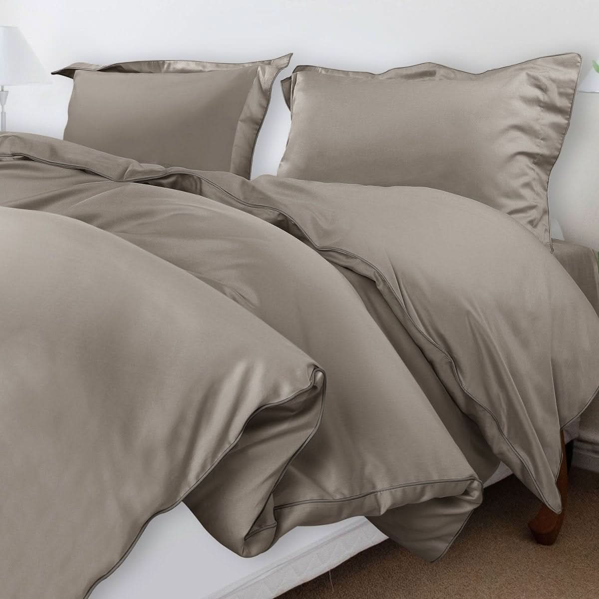 Aurora Cotton Bedding Set 500TC Duvet Cover With Pillowcases For Restful Sleep