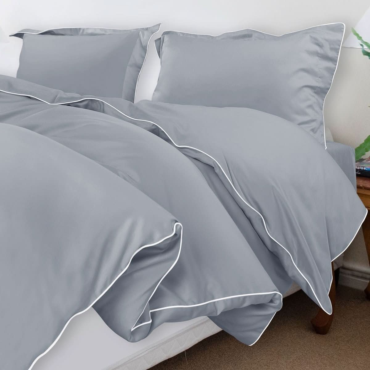 Aurora Cotton Bedding Set 500TC Duvet Cover With Pillowcases For Restful Sleep
