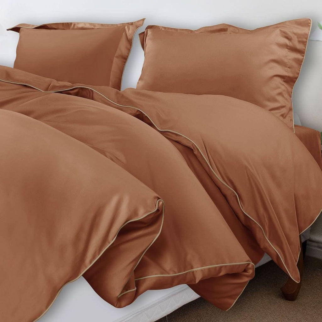 Aurora Cotton Bedding Set 500TC Duvet Cover With Pillowcases For Restful Sleep