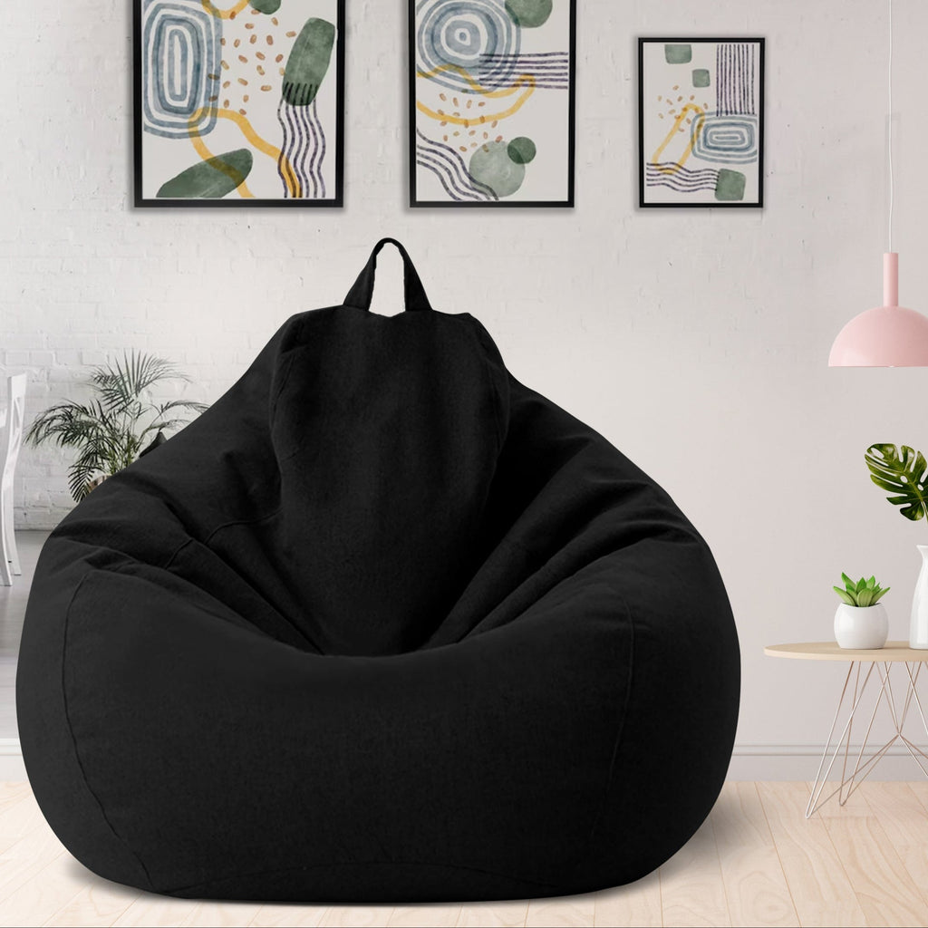 AzureWeave Luxury Linen Bean Bag Ergonomic And Stylish Comfort Seating | Fervei