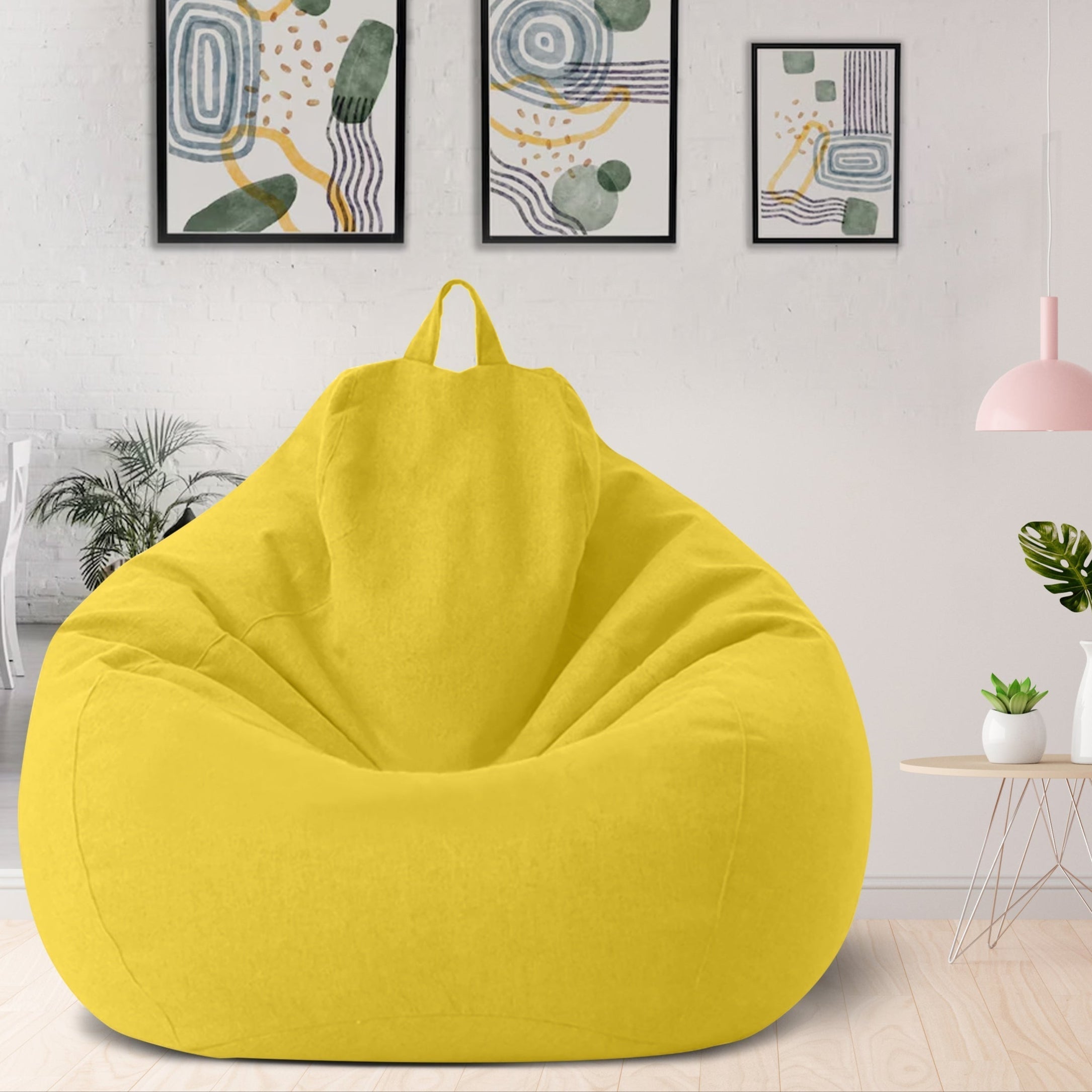 AzureWeave Luxury Linen Bean Bag Ergonomic And Stylish Comfort Seating | Fervei