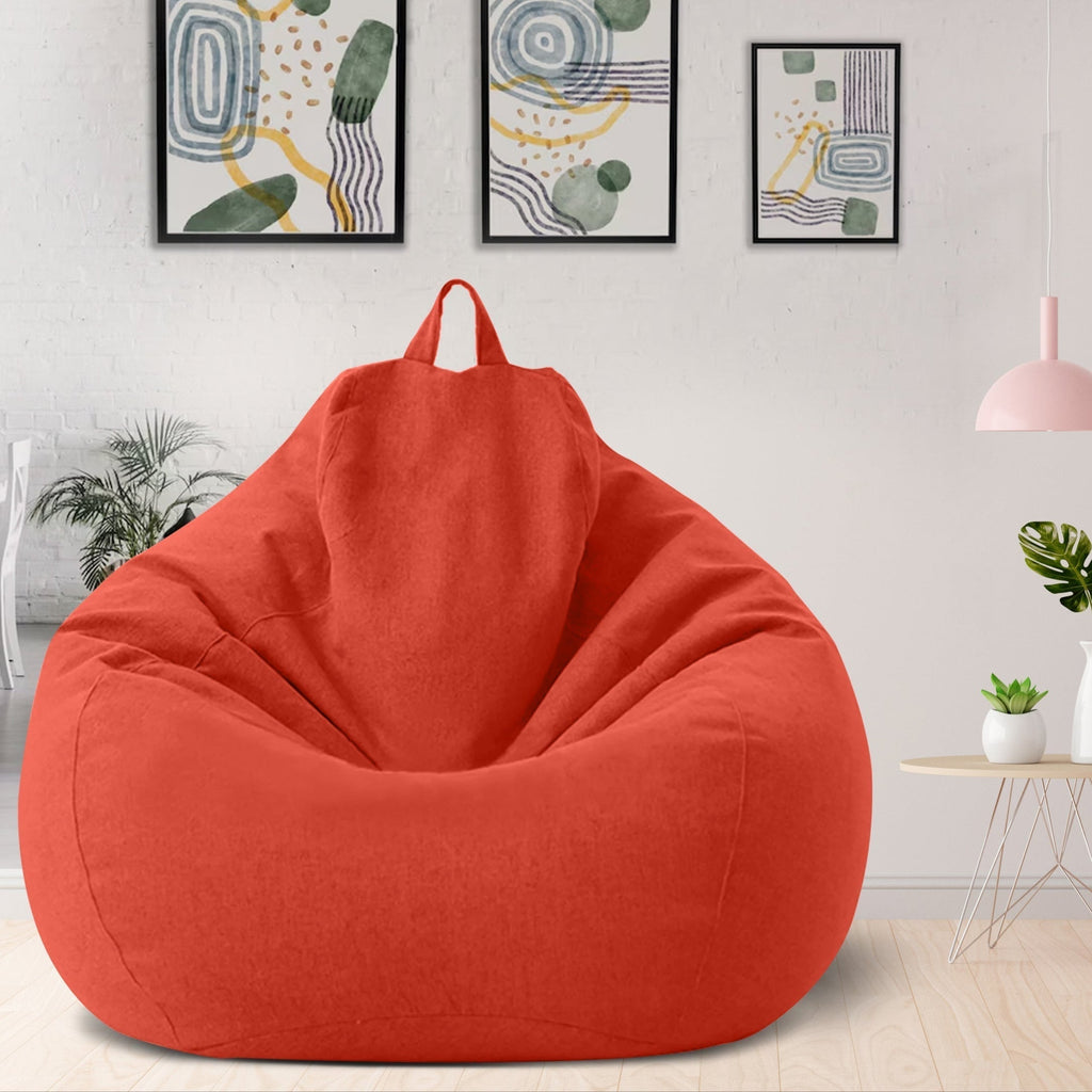 AzureWeave Luxury Linen Bean Bag Ergonomic And Stylish Comfort Seating | Fervei