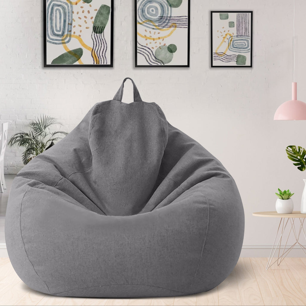 AzureWeave Luxury Linen Bean Bag Ergonomic And Stylish Comfort Seating | Fervei