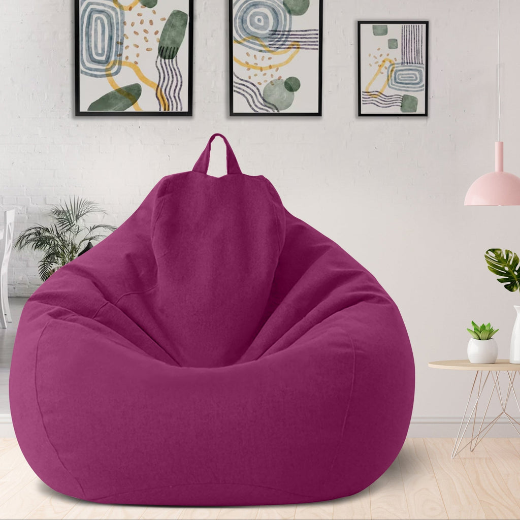 AzureWeave Luxury Linen Bean Bag Ergonomic And Stylish Comfort Seating | Fervei