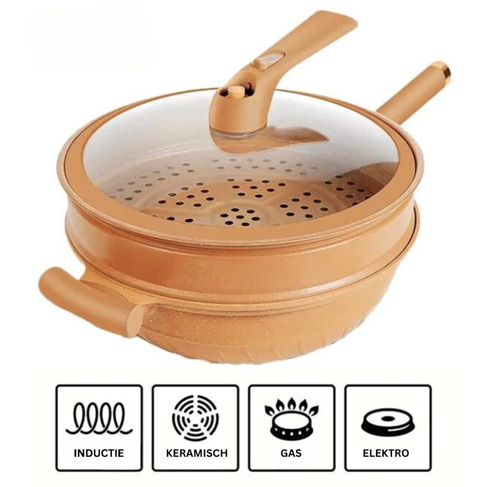 Eco Cuisine Premium Wok für alle Wärmequellen Kochgeschirr-Kollektion