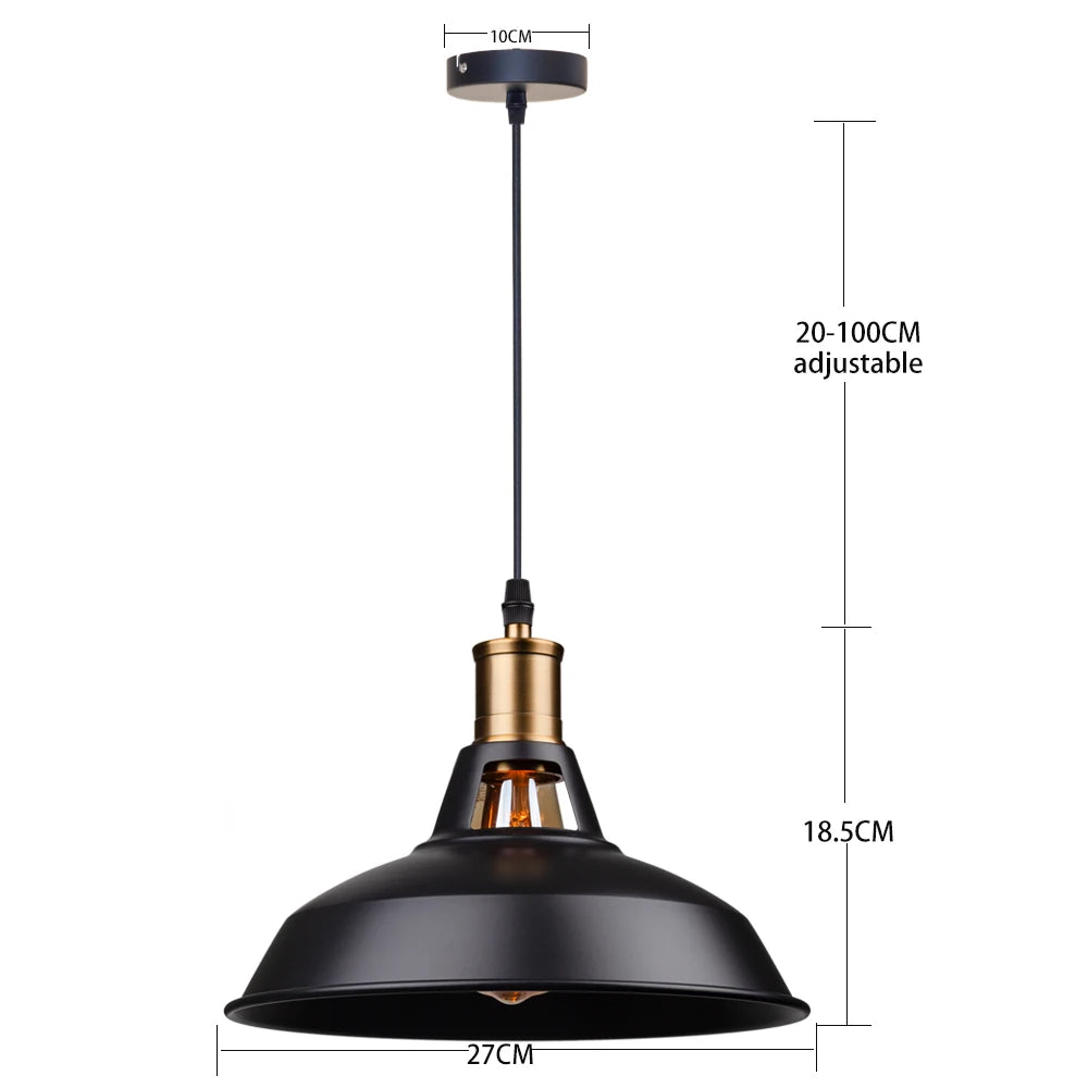 Průmyslová kovová závěsná lampa