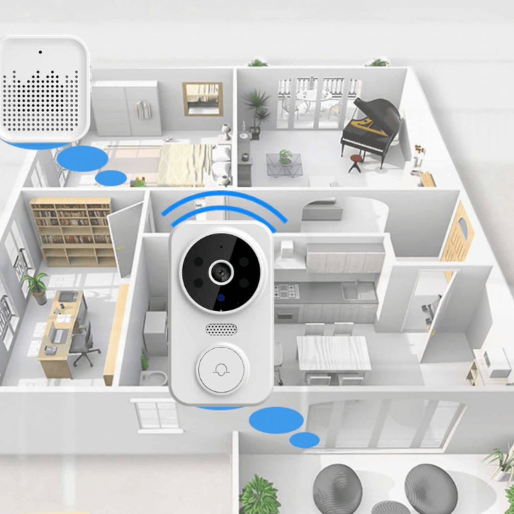 GateGuard Pro Campanello Video HD Wireless con Avvisi di Movimento e Audio Bidirezionale