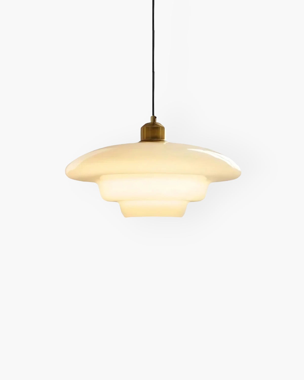 Luselle Cloud Pendant Ceiling Light In Retro Opal Glass