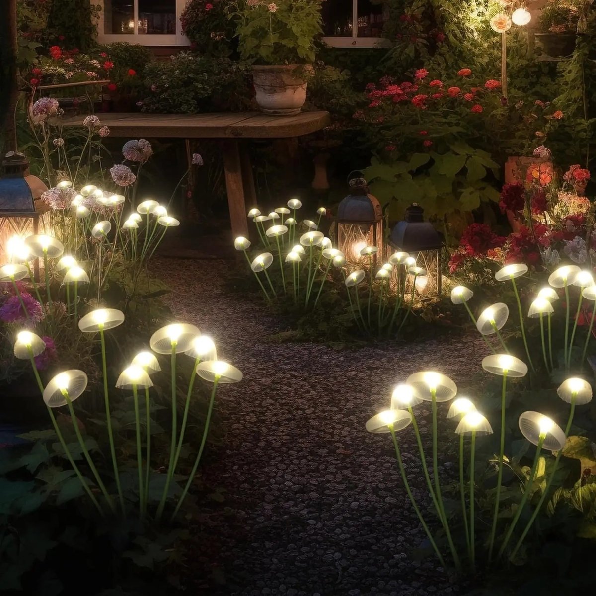 Outdoor VerdantGlow Solar Jellyfish Mushroom Garden Light