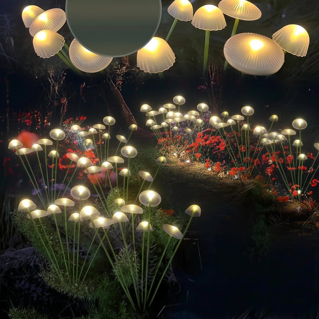 Outdoor VerdantGlow Solar Jellyfish Mushroom Garden Light