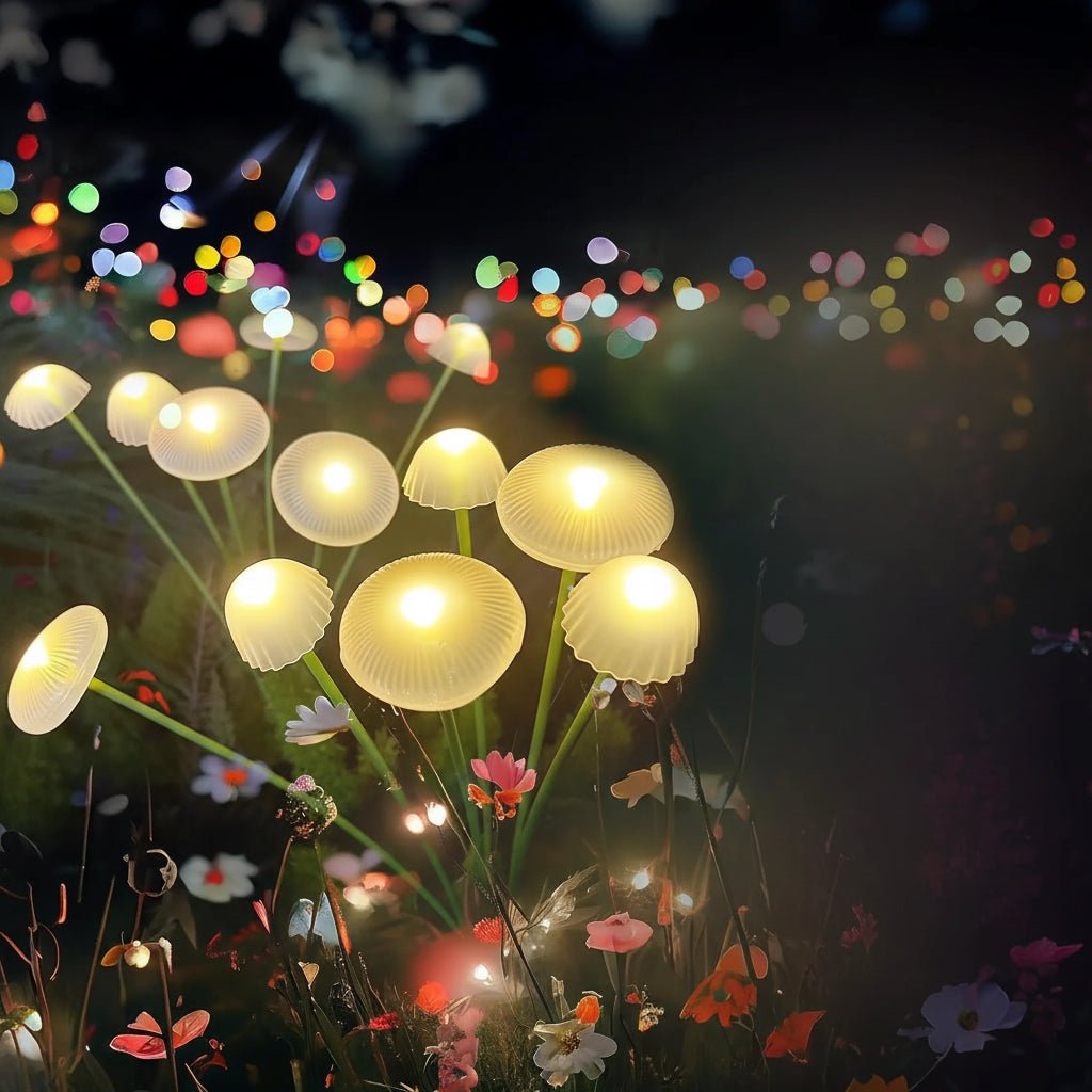 Outdoor VerdantGlow Solar Jellyfish Mushroom Garden Light