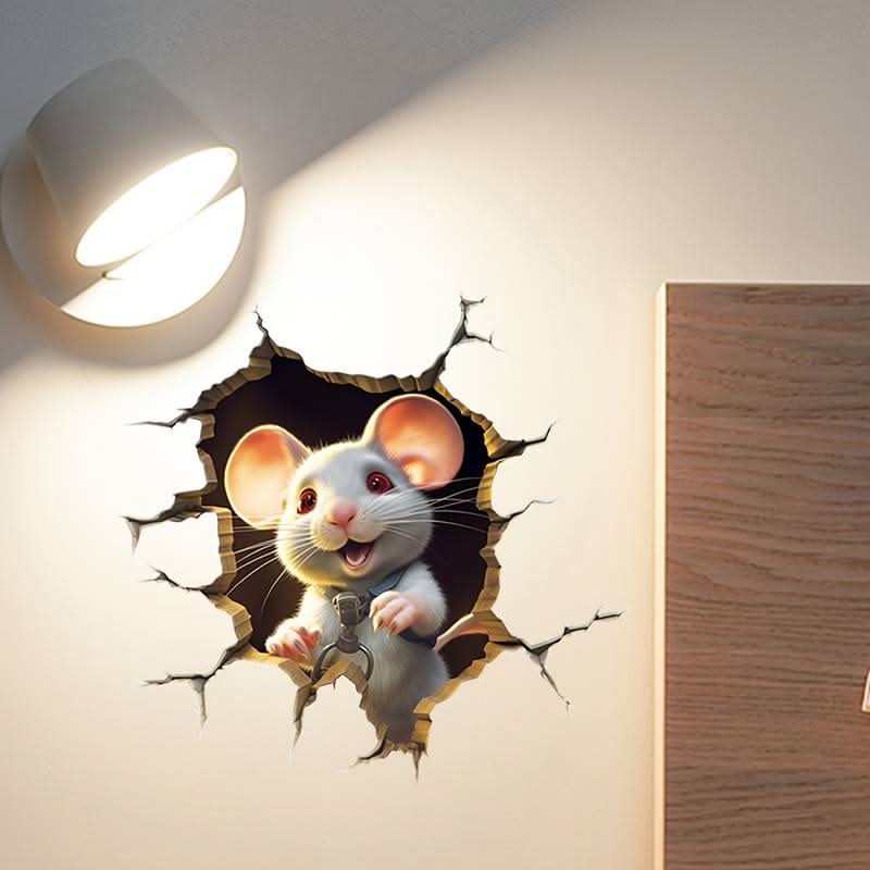 Autocollants muraux 3D souris dessin animé MirthMice pour chambres d'enfants et espaces de vie