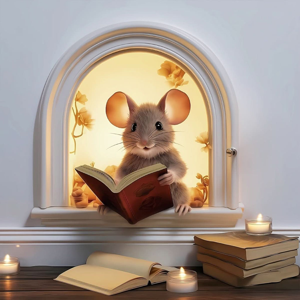 Autocollants muraux 3D souris dessin animé MirthMice pour chambres d'enfants et espaces de vie