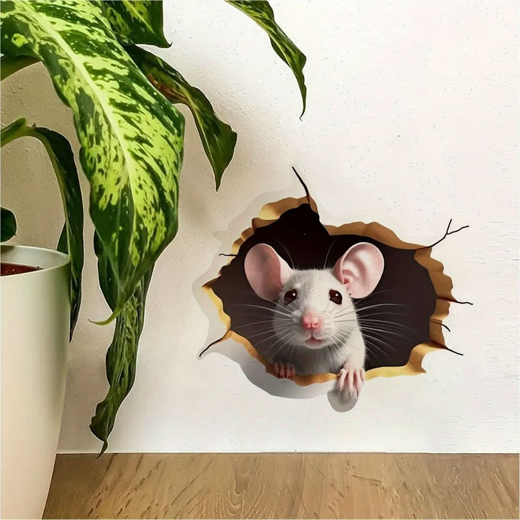Autocollants muraux 3D souris dessin animé MirthMice pour chambres d'enfants et espaces de vie