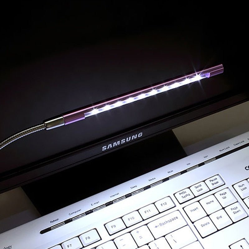 LumaGlow Portable LED Keyboard Light for Focused Nighttime Work