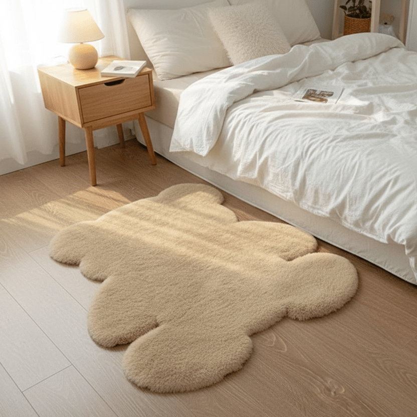 CuddleNest Plyšová dětská podložka s kresleným motivem pro pohodlí v ložnici