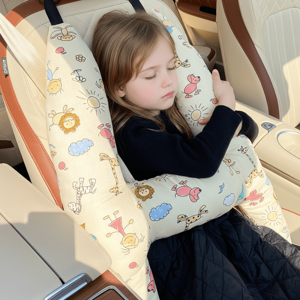 SnuggleVoyage Soft Neck Pillow For Kids With Fun Designs