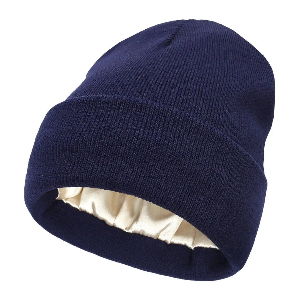 Bonnet en satin doublé SereneKnit pour protection et confort quotidien