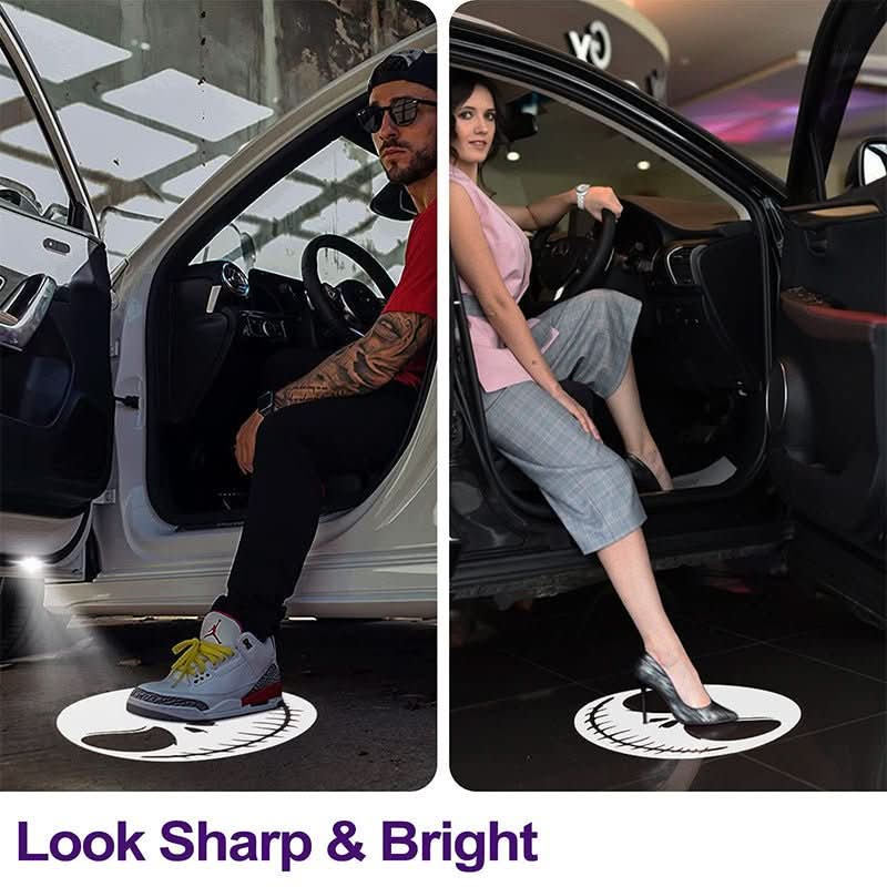 Luce Proiettore LED Wireless per Porta Auto LumaGlow con Loghi Personalizzati