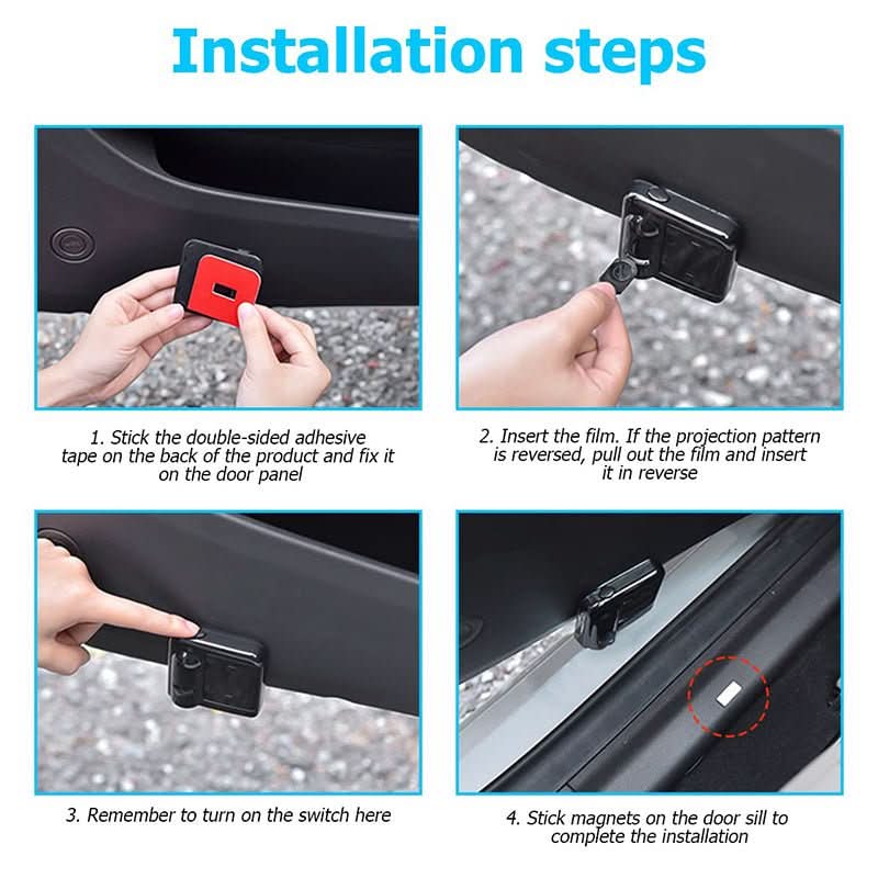 Luce Proiettore LED Wireless per Porta Auto LumaGlow con Loghi Personalizzati