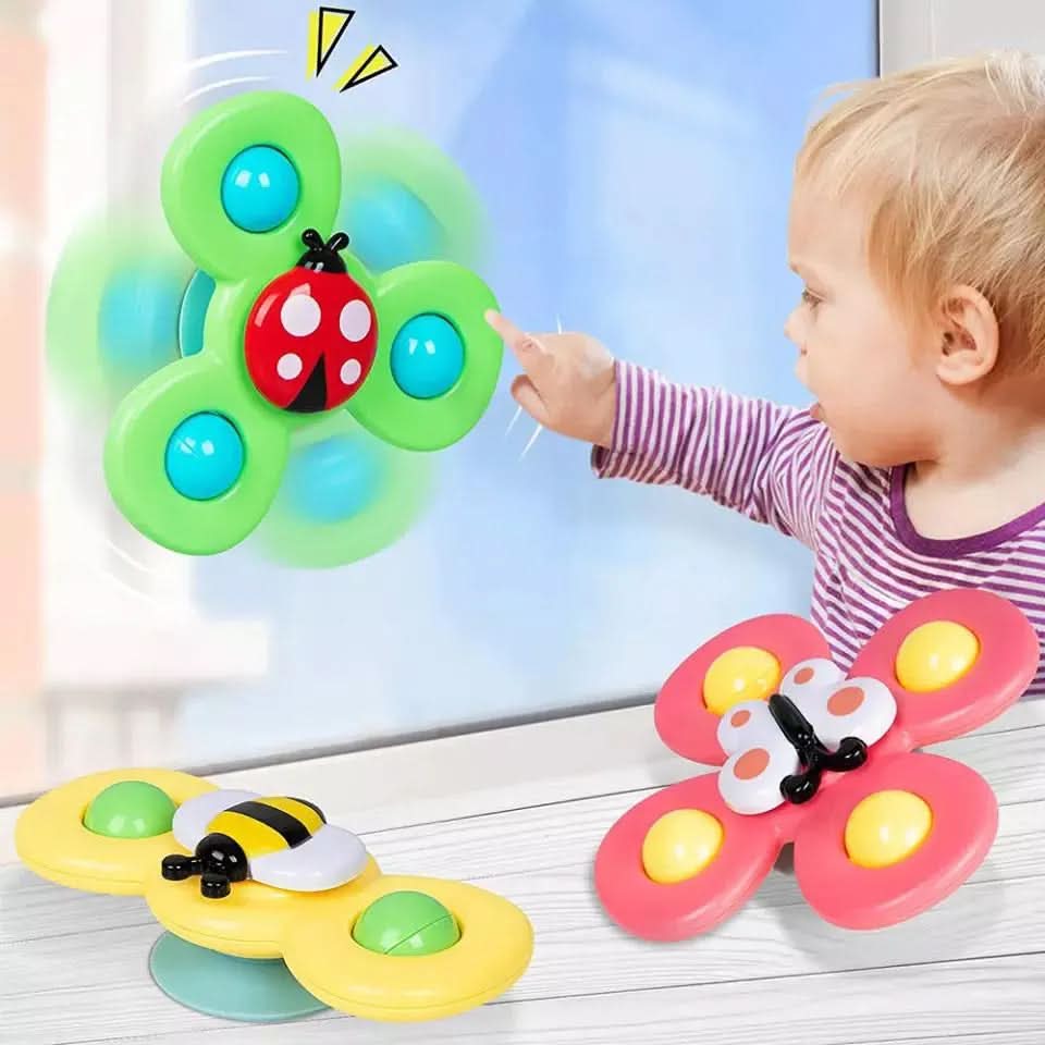 BugJoy Renkli Böcek Stres Çarkı Öğrenme Banyosu Oyuncağı Çocuklar İçin