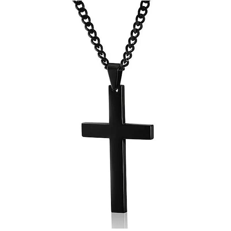 GraceLine Necklace - Classic Men's Stainless Steel Cross Pendant