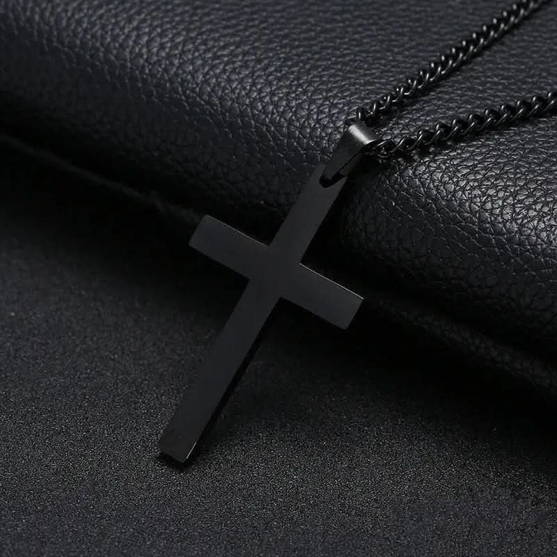GraceLine Necklace - Classic Men's Stainless Steel Cross Pendant