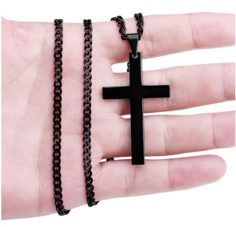 GraceLine Necklace - Classic Men's Stainless Steel Cross Pendant