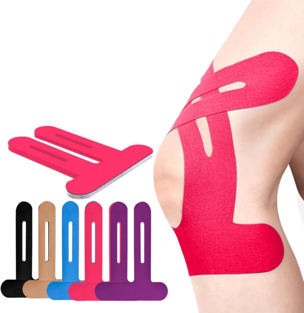 Supporto per ginocchio Flexify con Kinesio Tape nero traspirante e impermeabile