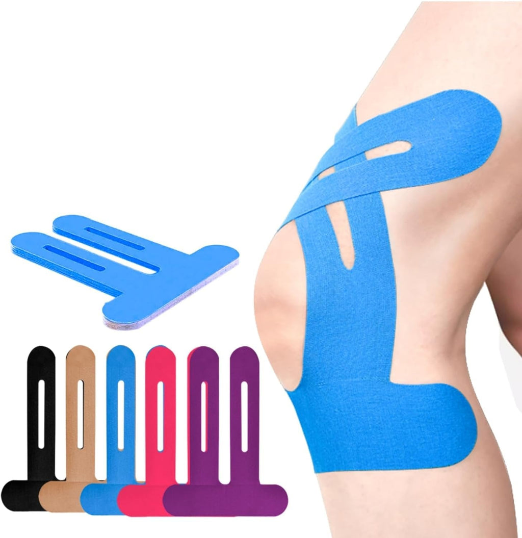 Supporto per ginocchio Flexify con Kinesio Tape nero traspirante e impermeabile