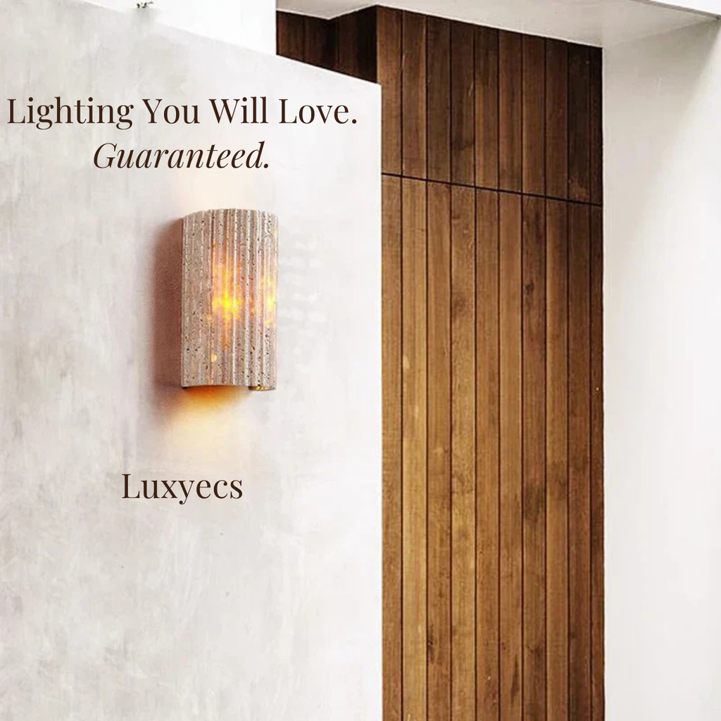 Aurora Natural Stone Wall Light With Warm Indoor Glow For Cozy Homes