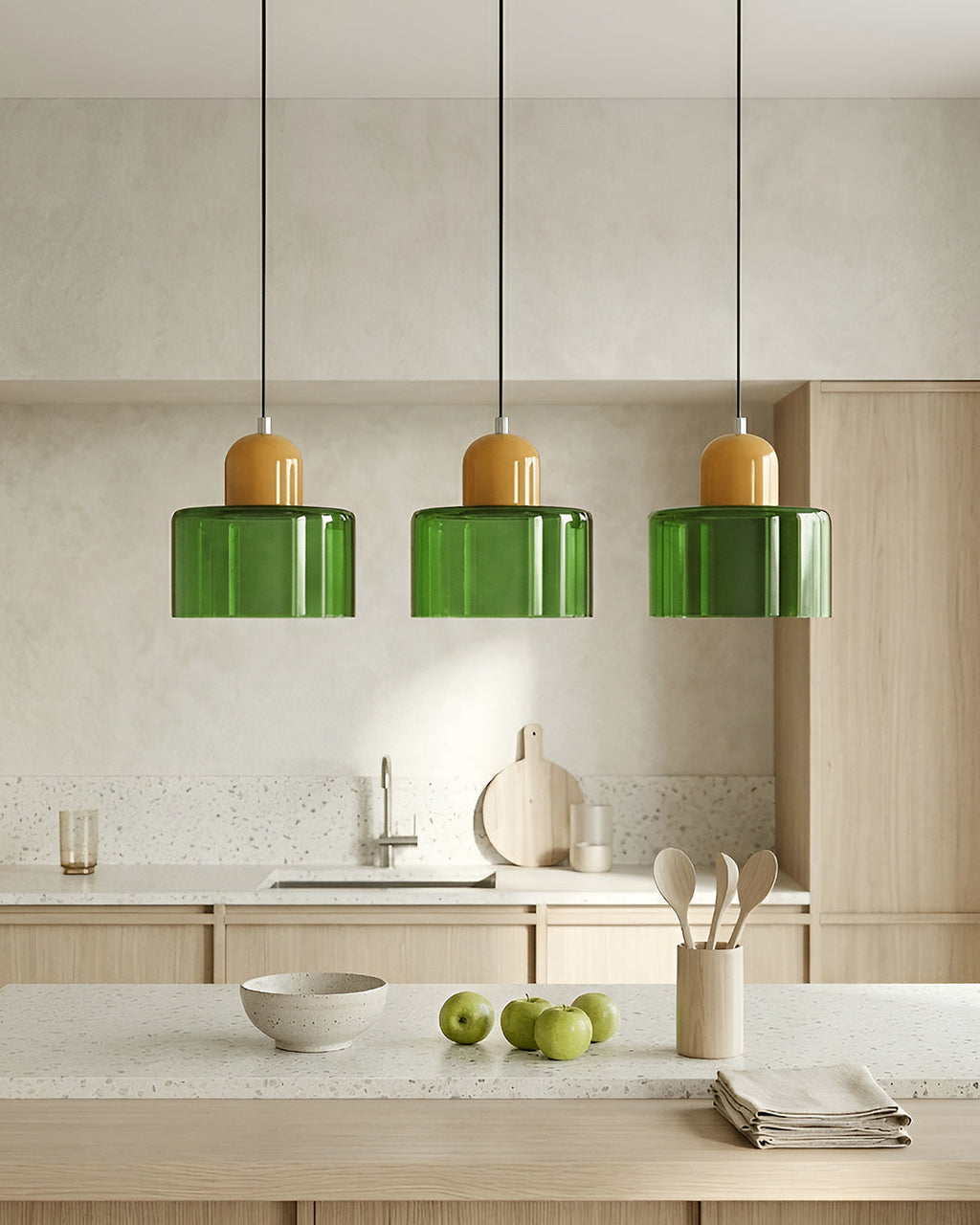 Kora glasspendel Bauhaus geometrisk design justerbar E27-sokkel