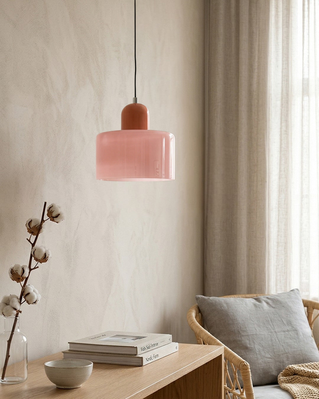 Kora glasspendel Bauhaus geometrisk design justerbar E27-sokkel