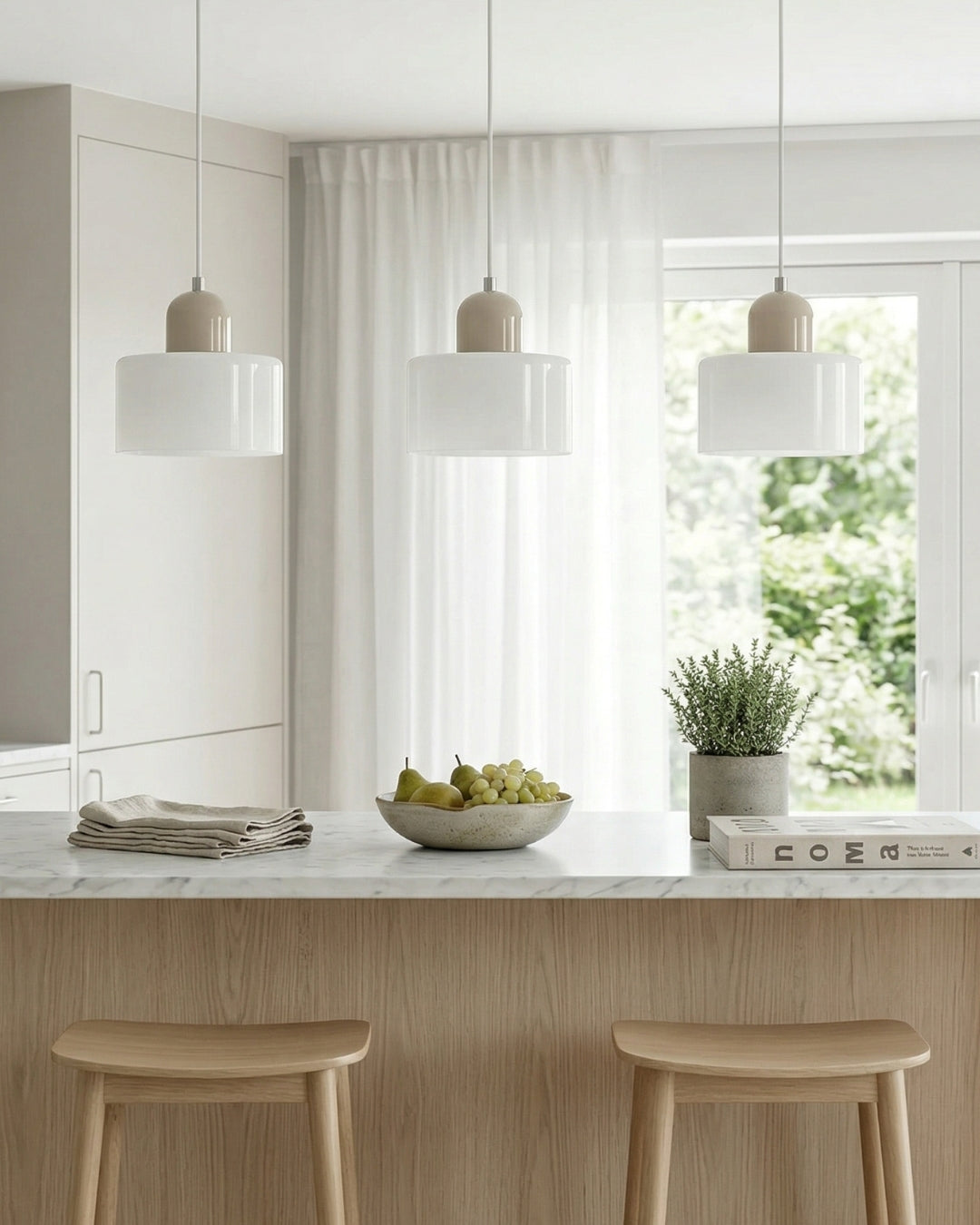 Kora glasspendel Bauhaus geometrisk design justerbar E27-sokkel