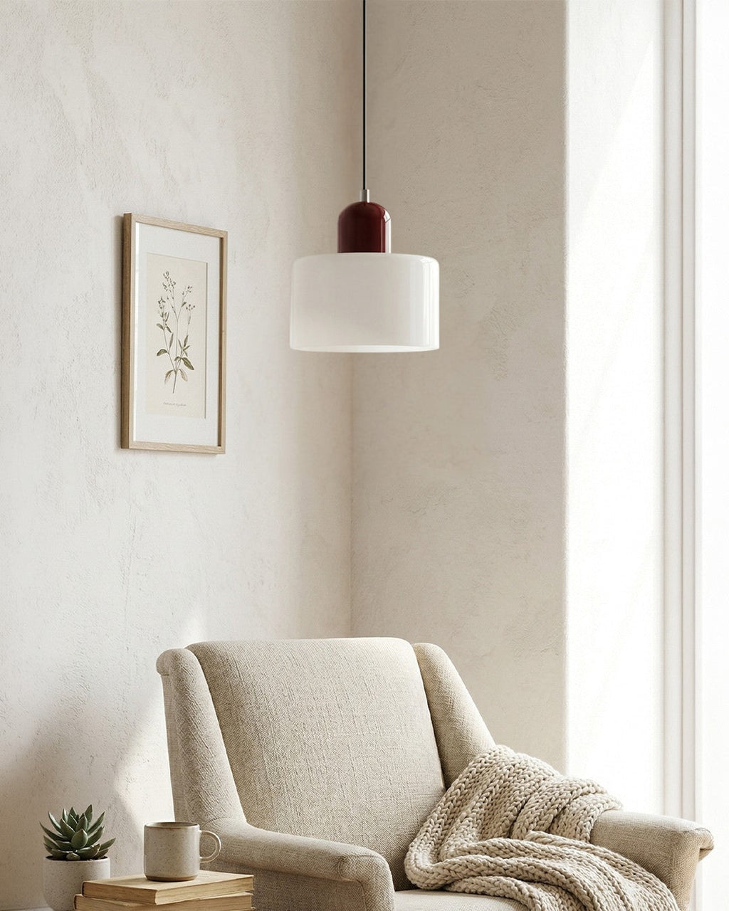 Kora glasspendel Bauhaus geometrisk design justerbar E27-sokkel