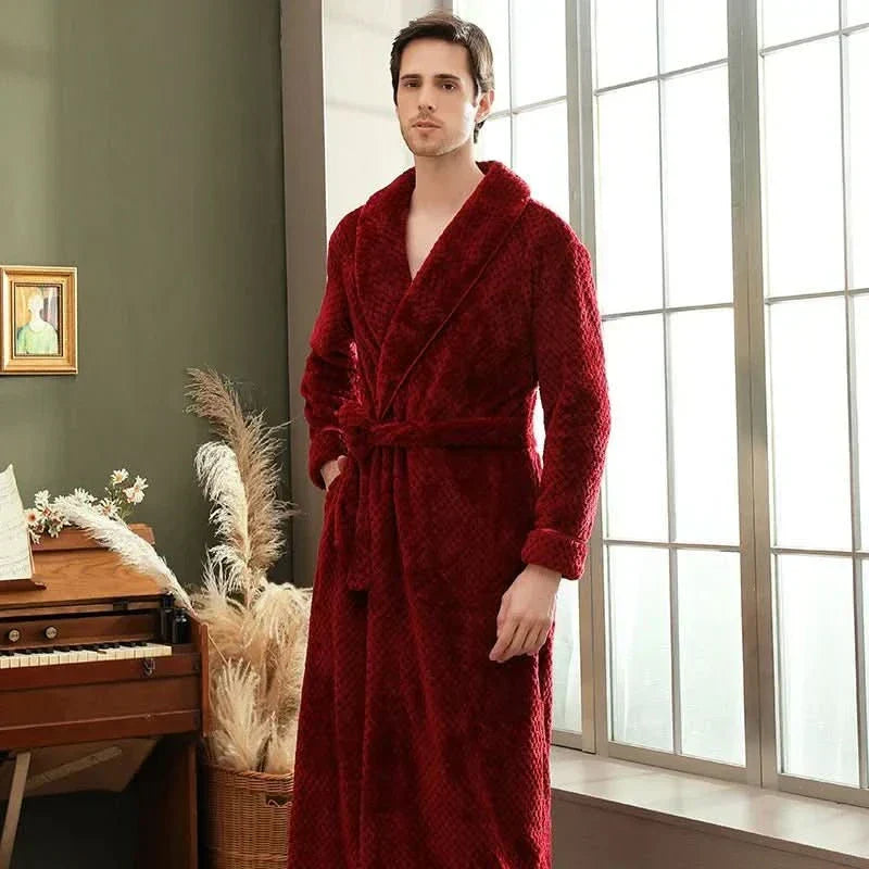 SnuggleNest Cozy Plush Couple Pajamas for Autumn and Winter