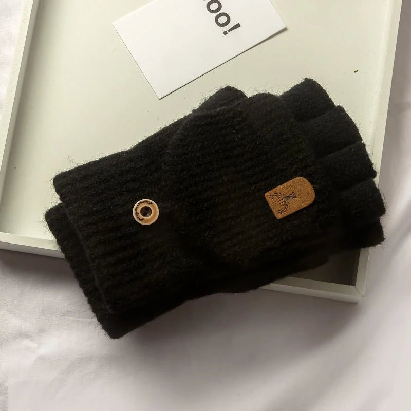Guantes de Invierno CozyTouch de Medio Dedo con Función para Pantalla Táctil y Diseño de Punto Suave