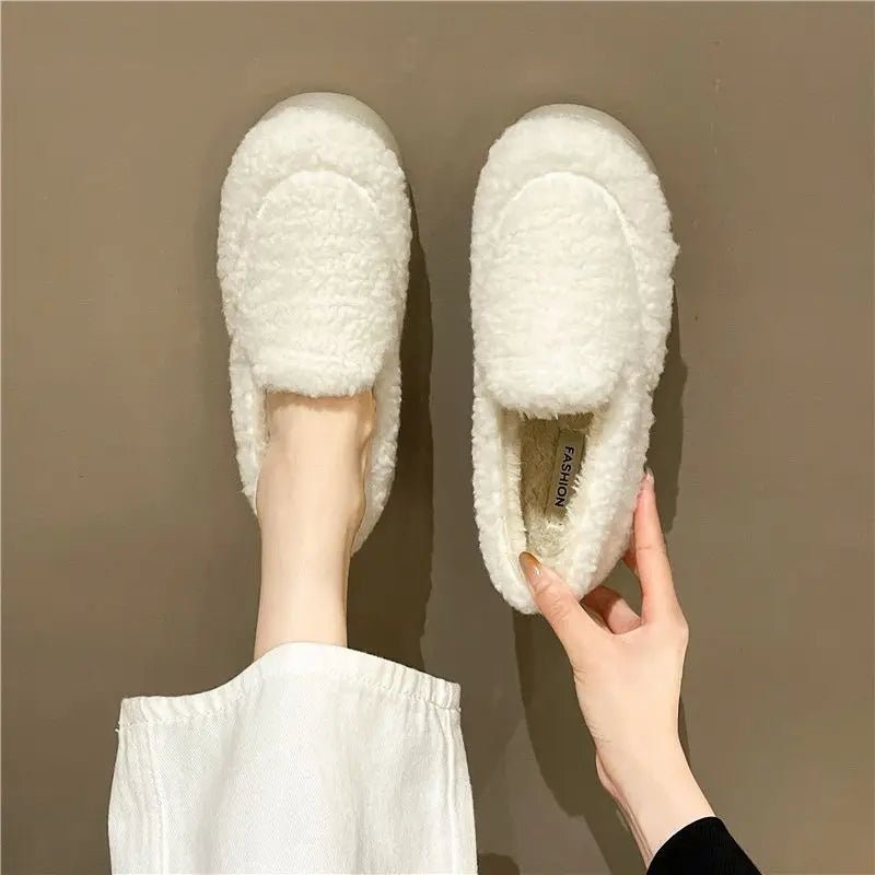 HearthNest Chaussures Femmes Confortables Sans Lacets avec Doublure en Peau de Mouton